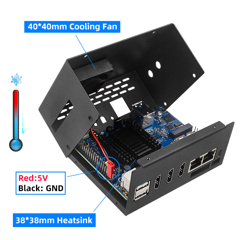 오렌지 파이 5 플러스 금속 케이스, 4040 냉각 팬 - Orange Pi 5 Plus 16Gb 리뷰 및 가격