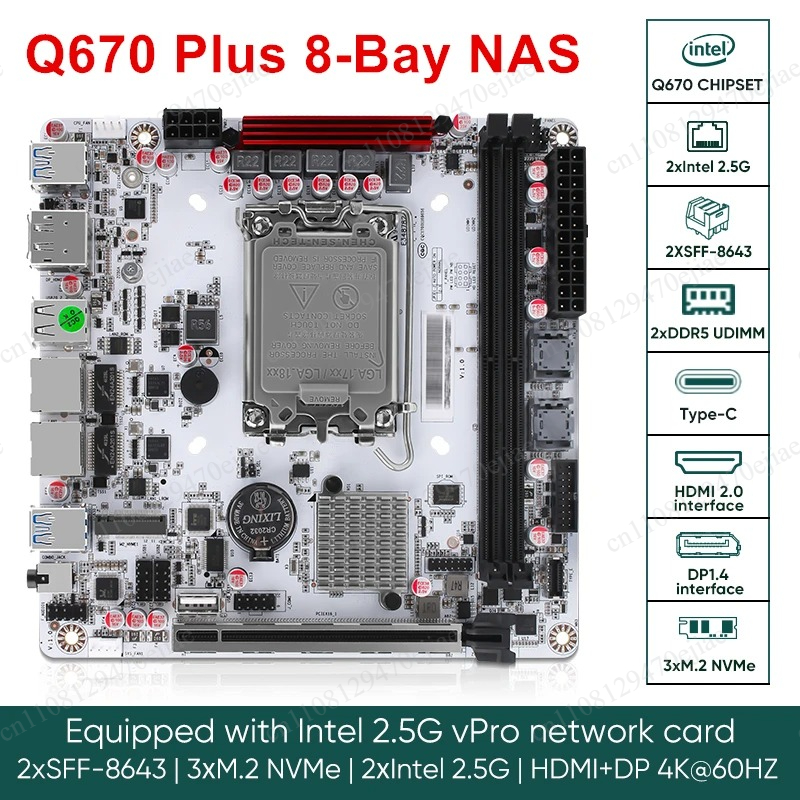 Q670 미니-ITX NAS 마더보드 |   8베이 S - Nas Motherboard 8 Sata Mini Itx 리뷰 및 가격