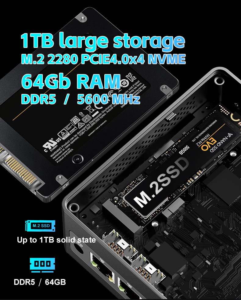 새로운 공장 대량 맞춤형 미니 PC 게이머용 AMD R - Amd Ryzen 7 7840Hs Mini Pc 리뷰 및 가격